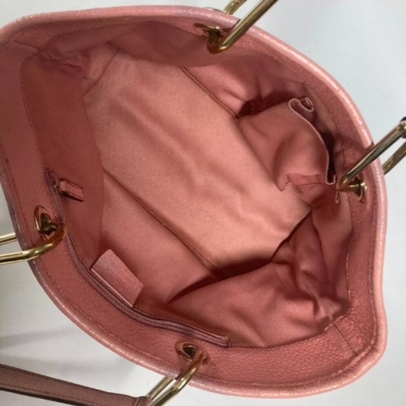 GUCCI Vintage Monogram Tote Brown/tan canvas & pink Leather trim - Picture 11 of 16